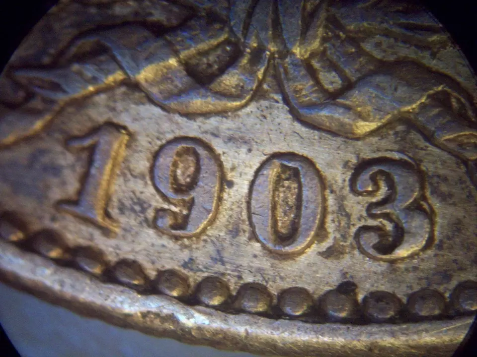 Germany-Deutsches-Reich-1-Mark-1903-G-90%-Silver-Strong-Doubling-On-The-1-And-3-/-RPD